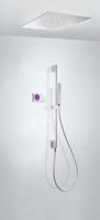 Tres Shower Technology elektronische inbouwthermostaat met plafond regendouche 50x50cm en handdouche