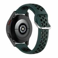 By Qubix - Siliconen sportbandje met gesp - Donkergroen + zwart - Compatible met Xiaomi Redmi Watch 5 Active/Redmi Watch 5 Lite - Compatible Xiaomi bandje