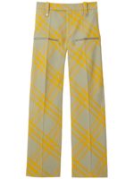 Burberry pantalon droit à carreaux - Jaune