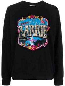 Barrie patterned-intarsia cotton sweatshirt - Noir