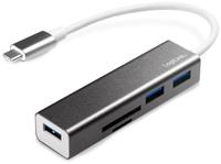 LogiLink UA0305 interface hub USB 3.2 Gen 1 (3.1 Gen 1) Type-C 5000 Mbit/s Aluminium