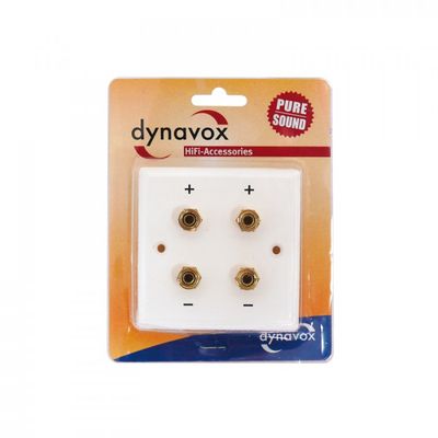 Dynavox 206438 wandcontactdoos 2x Banana Wit