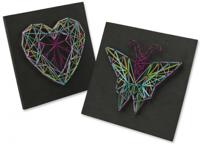 Lena string art vlinder & hart meisjes schuimrubber zwart