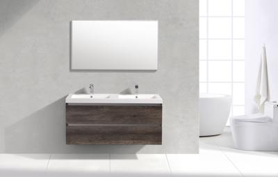 Lambini Designs Trend Line badkamermeubel 120cm 2 kraangaten century oak Lambini Designs Trend Line badkamermeubel 120cm 2 kraangaten century oak