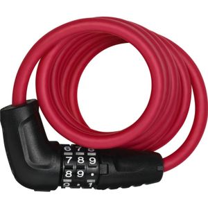 Cijfer Spiraal Kabelslot 150cm Rood