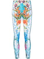 Philipp Plein legging Hawaii à imprimé graphique - Bleu