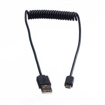 ROLINE USB 2.0 Spiraalkabel, A male - Micro B male 1,0 m