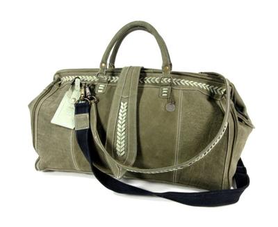 Ruime weekender reistas schoudertas Army green