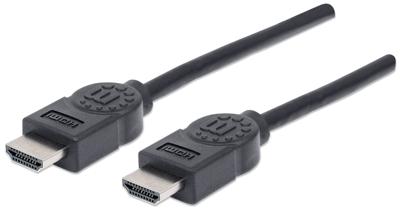 Manhattan 306119-CG HDMI-kabel HDMI Aansluitkabel HDMI-A-stekker, HDMI-A-stekker 1.80 m Zwart 4K UHD