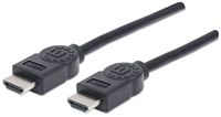 Manhattan 306119-CG HDMI-kabel HDMI Aansluitkabel HDMI-A-stekker, HDMI-A-stekker 1.80 m Zwart 4K UHD