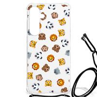 Doorzichtige Silicone Hoesje voor Samsung Galaxy S24 Plus Dieren Emojis