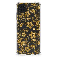 Samsung Galaxy A22 5G Case Gouden Bloemen