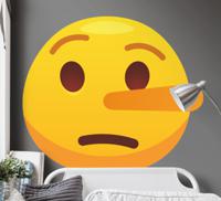 Wanddecoratie stickers Emoji met lange neus - thumbnail