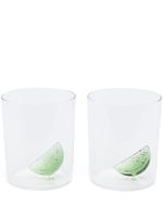 Maison Balzac lot de deux verres à ornements - Vert - thumbnail