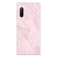 Sony Xperia 10 III TPU Siliconen Hoesje Marble Pink - Origineel Cadeau Vriendin - thumbnail