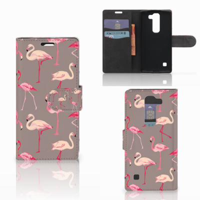 LG Spirit Telefoonhoesje met Pasjes Flamingo LG Spirit Telefoonhoesje met Pasjes Flamingo
