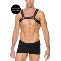 Ouch! by Shots Leather Bulldog Harness with Buckles - L/XL - thumbnail