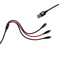 SUBBLIM Premium 3-in-1 kabel (micro-USB+type C + Lightning)