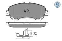 Remblokkenset, schijfrem 0252206518PD - thumbnail