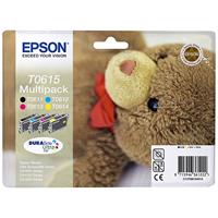 Epson Originele C13T06154010 Zwart en Kleur Multipack Inktcartridges (4 DuraBrite Ultra Inks - T0611 Zwart, T0612 Cyaan, T0613 Magenta, T0614 Geel)