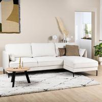 Haluta – Hoekbank Kevin – 255 x 157 x 85 cm – Naturel – Rechts