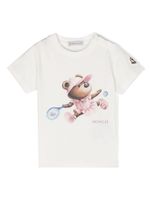 Moncler Enfant t-shirt à logo imprimé - Blanc