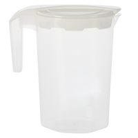 Schenkkan/waterkan - wit - 1750 ML - kunststof - 22 x 10 x 22 cm   -