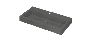 INK® Momento wastafel quartz met 1 kraangat 90 x 9 x 45 cm, quartz grijs INK® Momento wastafel quartz met 1 kraangat 90 x 9 x 45 cm, quartz grijs