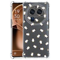 Doorzichtige Silicone Hoesje voor OPPO Find X6 Pro Pinguïn