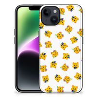 Back Case voor iPhone 15 Katten Emojis