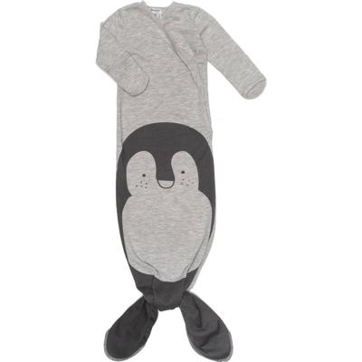 Snoozebaby Slaapzak & Pakje in 1 Grey Melange Pinguin - 3-6 mnd