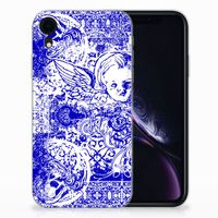 Silicone Back Case Apple iPhone Xr Angel Skull Blauw - thumbnail