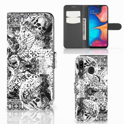 Telefoonhoesje met Naam Samsung Galaxy A30 Skulls Angel
