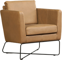 Bruine leren moderne design fauteuil Crossover - Rancho Leer Clay (bruin leer)