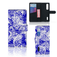 Telefoonhoesje met Naam OPPO Find X2 Pro Angel Skull Blauw