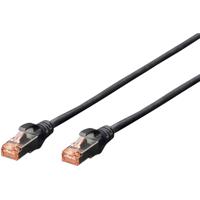 Digitus DK-1644-020/BL RJ45 Netwerkkabel, patchkabel CAT 6 S/FTP 2.00 m Zwart Halogeenvrij, Verdraaide paren, Snagless, Vlambestendig 1 stuk(s) - thumbnail