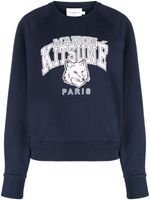 Maison Kitsuné t-shirt en coton à imprimé graphique - Bleu