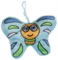 LG-Imports knuffelvlinder meisjes 13 cm pluche blauw