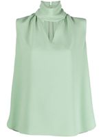 Alberto Biani blouse sans manches à encolure arrondie - Vert - thumbnail