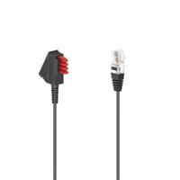 Hama 00201117 DSL-Box-Kabel TAE-F-Stecker - Modular-Stecker 8p2c, 10 m, schwarz