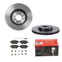 Remmenset, remschijf BREMBO, Remschijftype: Binnen geventileerd, Inbouwplaats: Vooras, u.a. für Fiat, Vauxhall, Opel