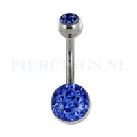 Navelpiercing multisteen blauw - thumbnail