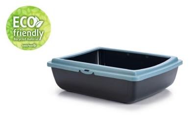 Beeztees juliet eco - kattenbak - blauw/zwart - 48x38x14 cm Beeztees juliet eco - kattenbak - blauw/zwart - 48x38x14 cm
