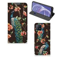 OPPO A73 5G Hoesje maken Pauw met Bloemen - thumbnail