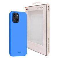 Saii Premium iPhone 13 vloeibaar siliconen hoesje - Blauw