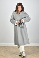 s Max Mara jas Olanda met reverskraag light grey