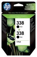 HP 338 Inktcartridge Zwart, 2-Pack (Standaard Capaciteit) (CB331EE) origineel van HP