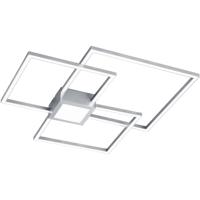 LED Plafondlamp - Trion Hydro - 38W - Warm Wit 3000K - Dimbaar - Vierkant - Mat Nikkel - Aluminium