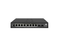 LevelOne GES-2110 Hilbert 10-Port Gigabit Smart Lite Switch, 8 x Gigabit RJ45, 2 x Gigabit SFP
