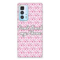 Motorola Edge 20 Pro Silicone-hoesje Flowers Pink DTMP - thumbnail